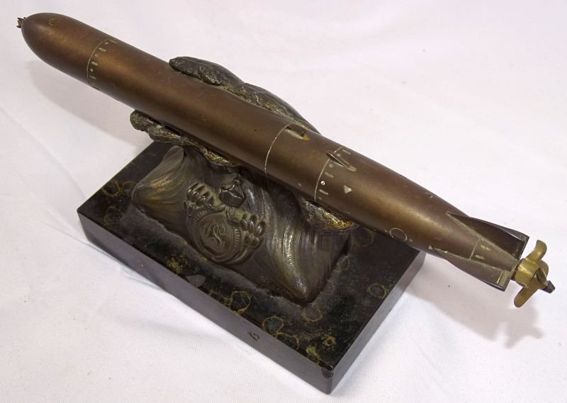 Imperial German Kriegsmarine Torpedo Desk Display — image 3
