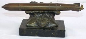 Imperial German Kriegsmarine Torpedo Desk Display