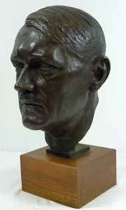Large Bronze Bust of Adolf Hitler Signed and Dated 1938