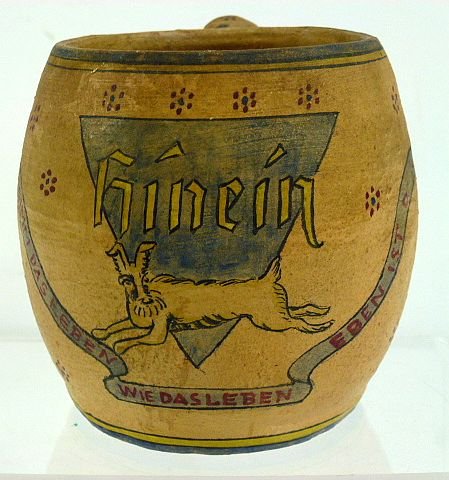Pottery Mug Made by a German Prisoner of War in Alabama