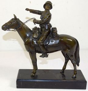 WWII Large Statue of a German Army Cavalryman