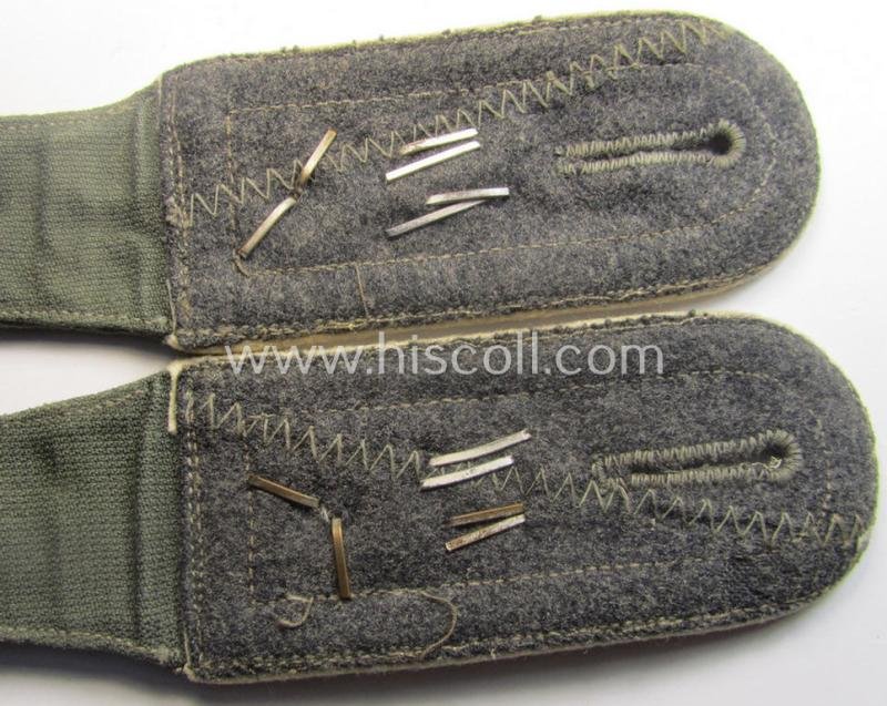 Pair of early-period- (ie. 'Reichswehr'), WH (Heeres) 'cyphered' NCO-type shoulderstraps, as executed in neat 'rib-cord'-like linnen as was specifically intended for a: 'Feldwebel des Infanterie-Rgts. 11' — image 4