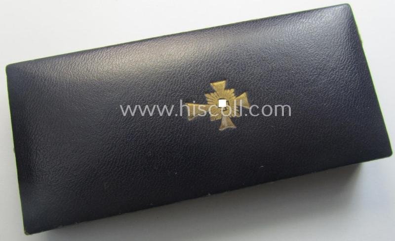 'Ehrenkreuz der deutschen Mutter - erste Stufe' (or mothers'-cross in gold) that comes stored in its original and/or neatly maker- (ie. 'Forster & Graf - Schäb. Gmünd'-) marked etui as issued and/or recently found