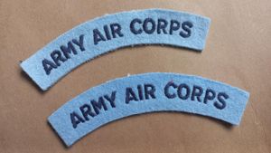 A nice full matching set of Army Air Corps shoulder titles