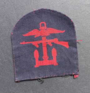 A perfect - left facing - regrettably single printed Combines Operation formation badge