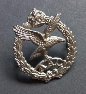 A superb - highly detailed - white metal Army Air Corps cap badge