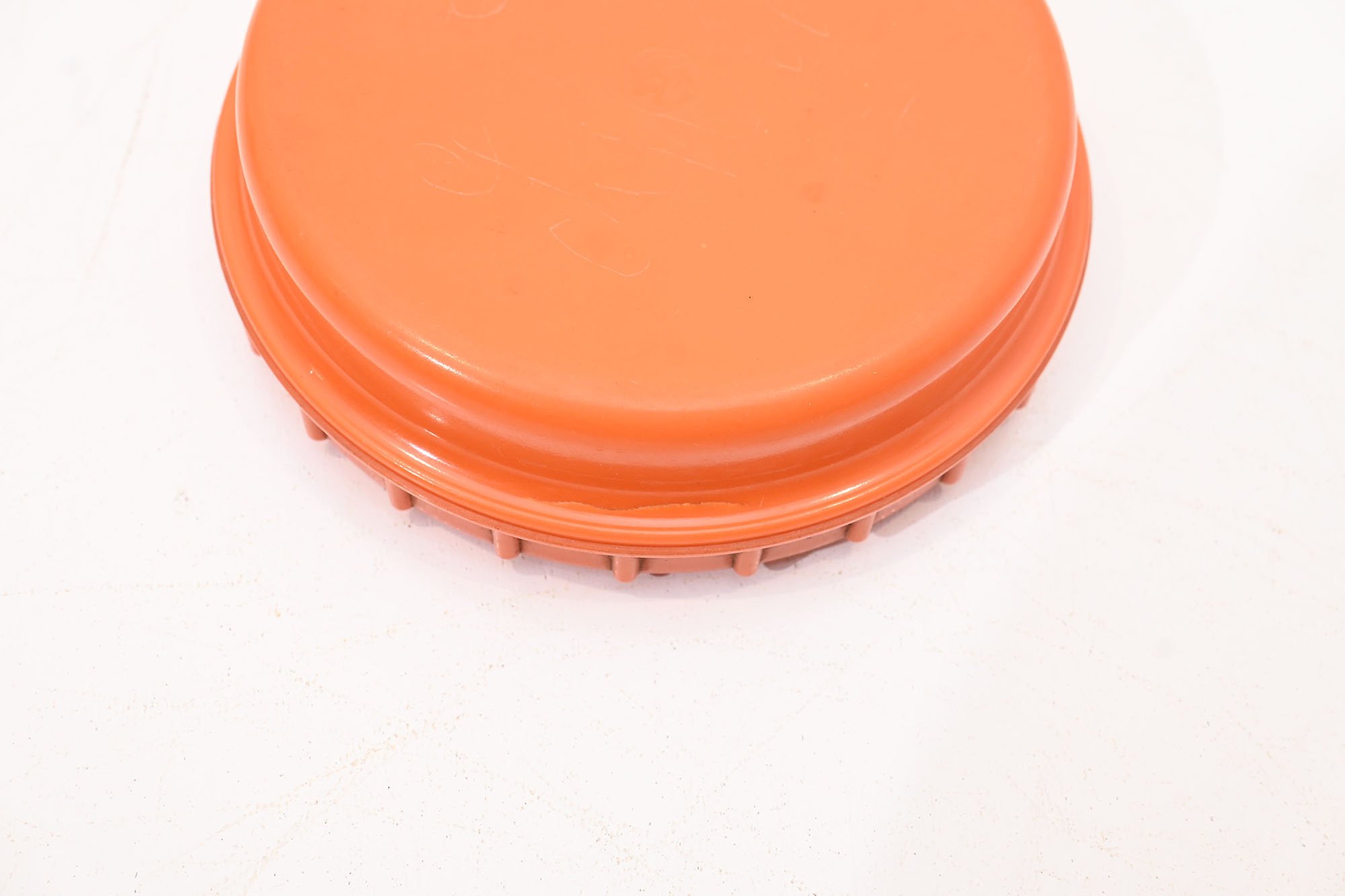 orange bakelite butter dish