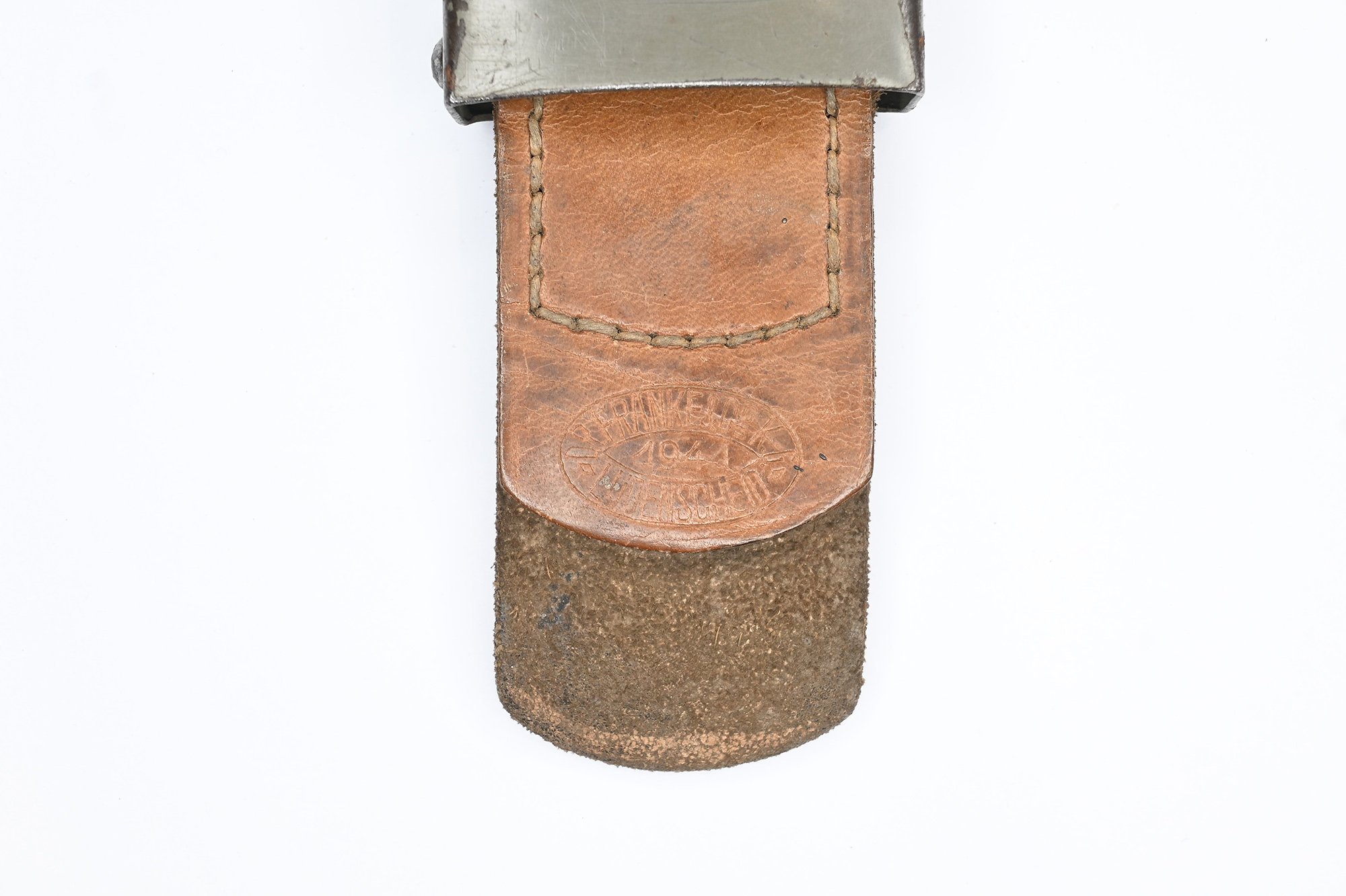 steel Wehrmacht lock with leather tab