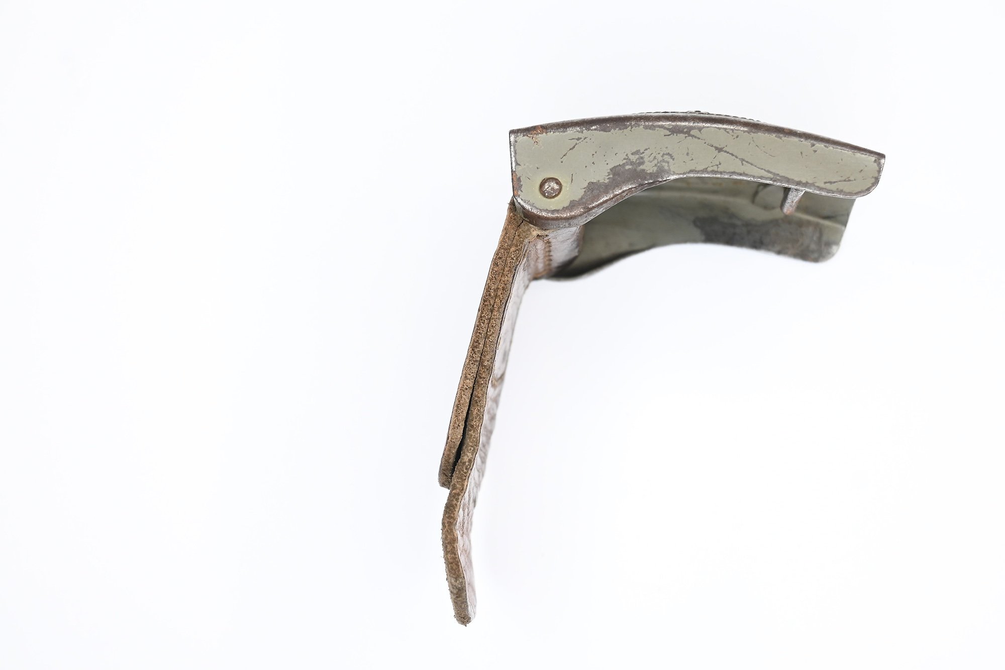 steel Wehrmacht lock with leather tab