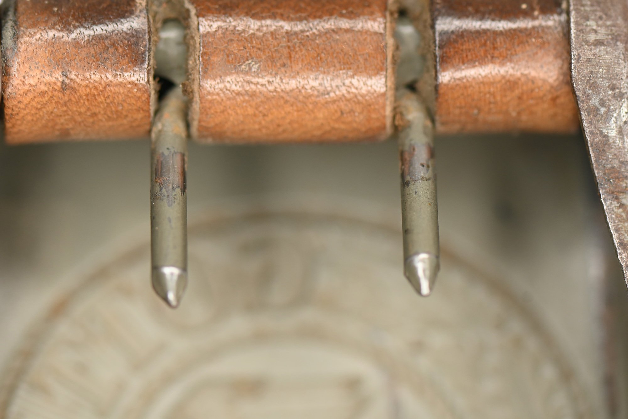 steel Wehrmacht lock with leather tab