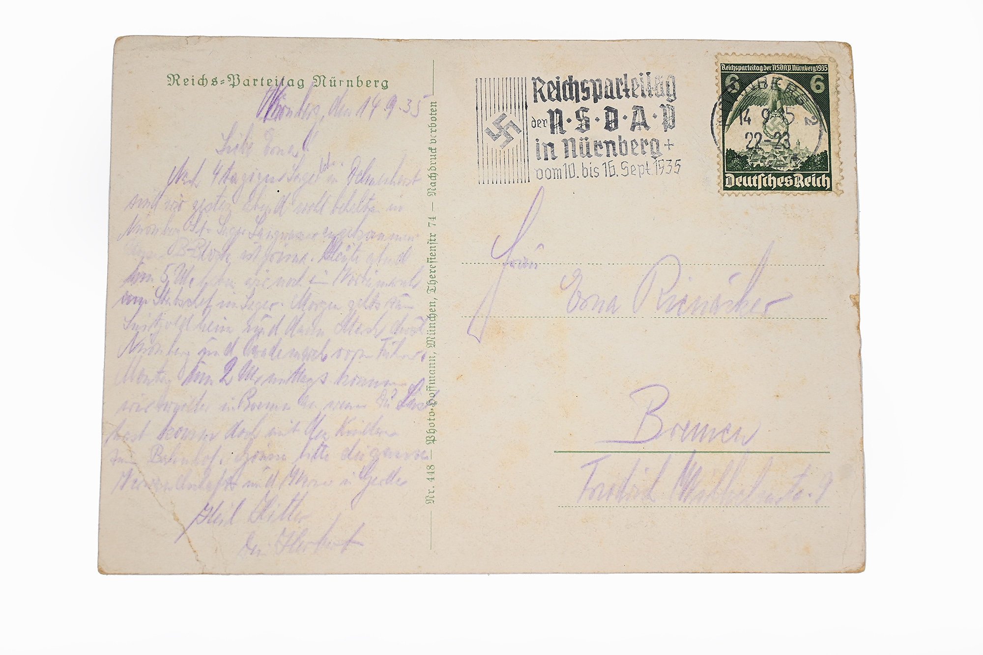 postcard reichs party tag Nurenberg