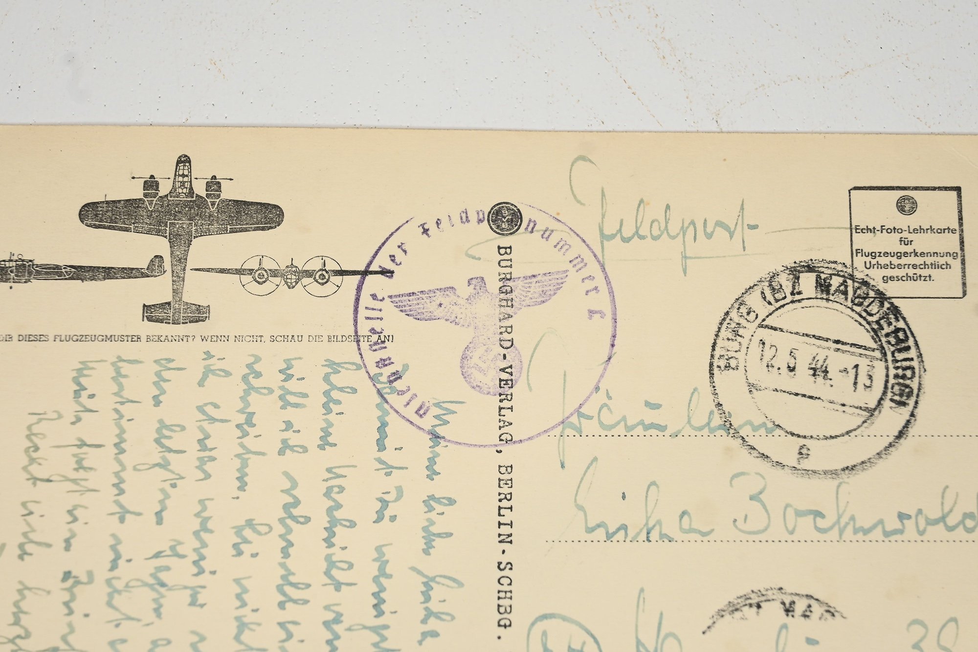 feldpost card. campfleugzeug Thu17