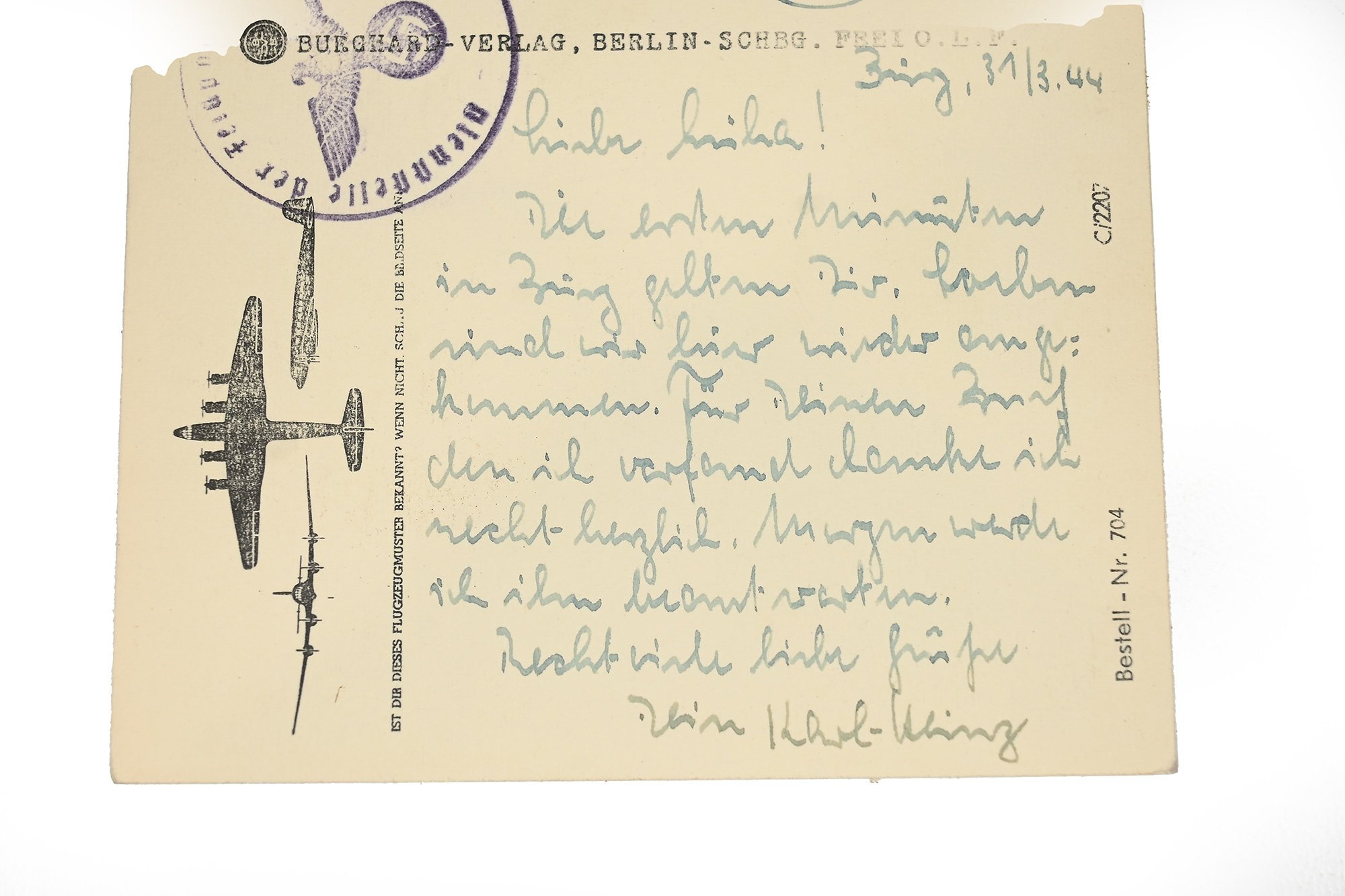 Field Post card. FW200 Condor.