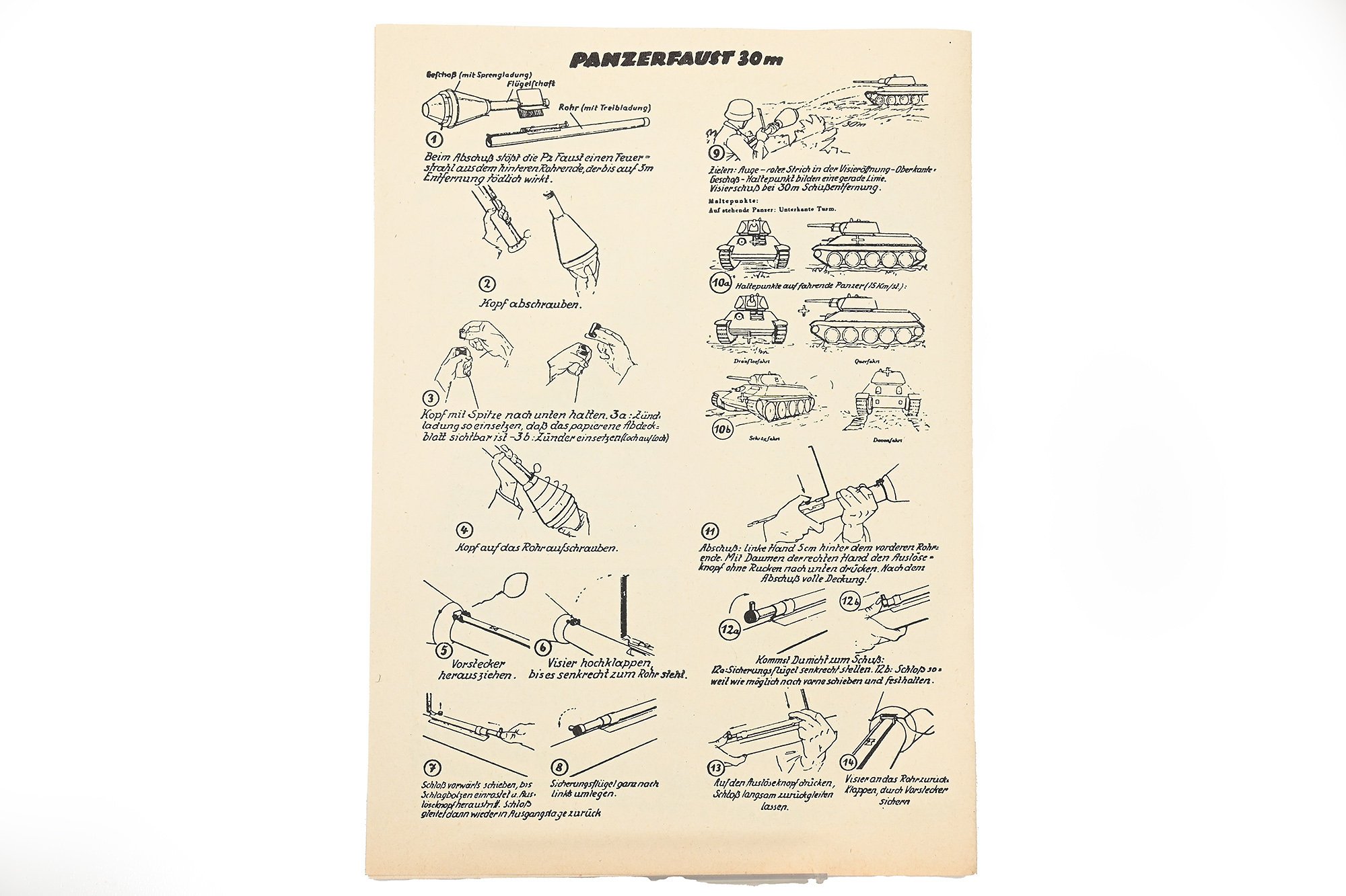 manual for the panzerfaust