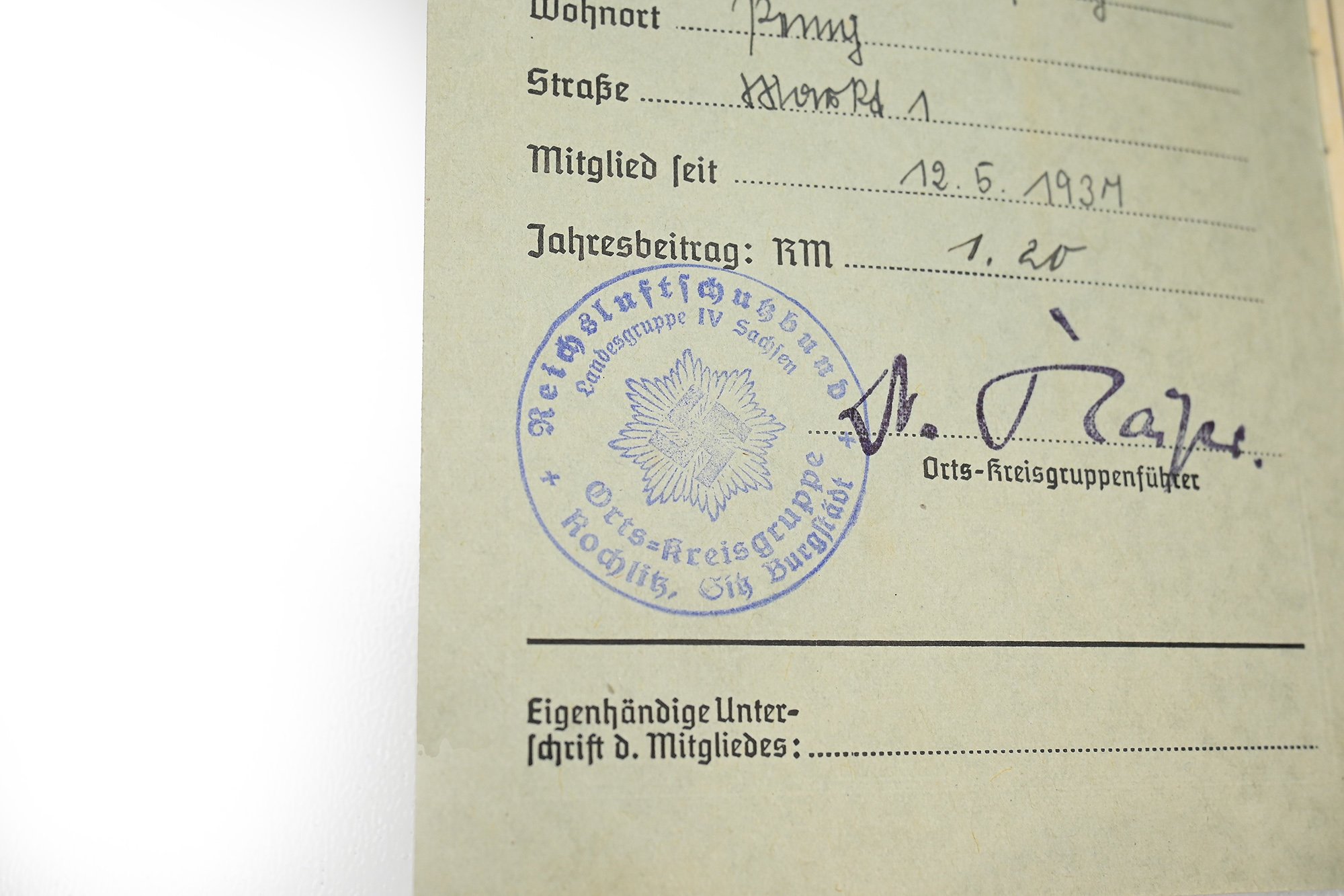 Reichsluftschutz Bundkaart