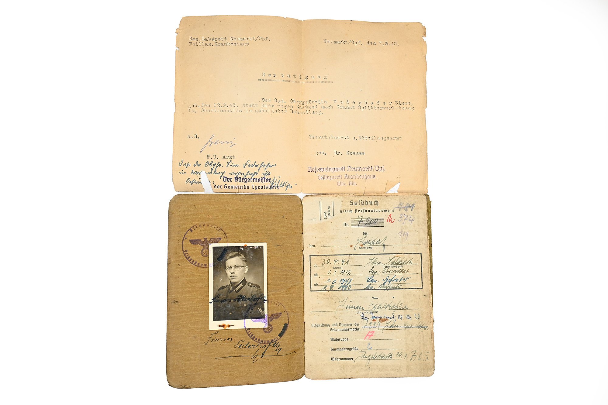 soldbuch simon federhofer sanitaiter