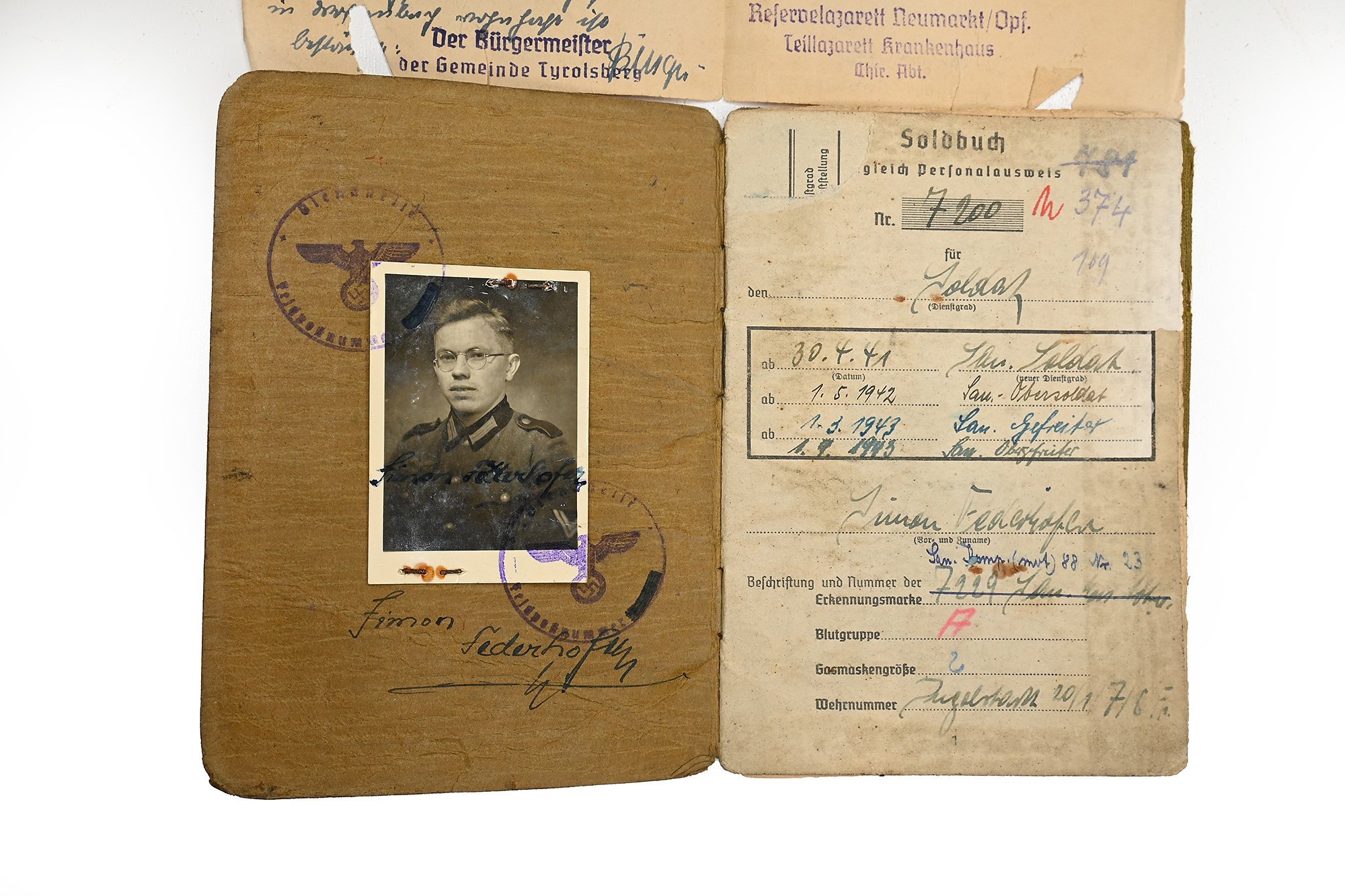 soldbuch simon federhofer sanitaiter