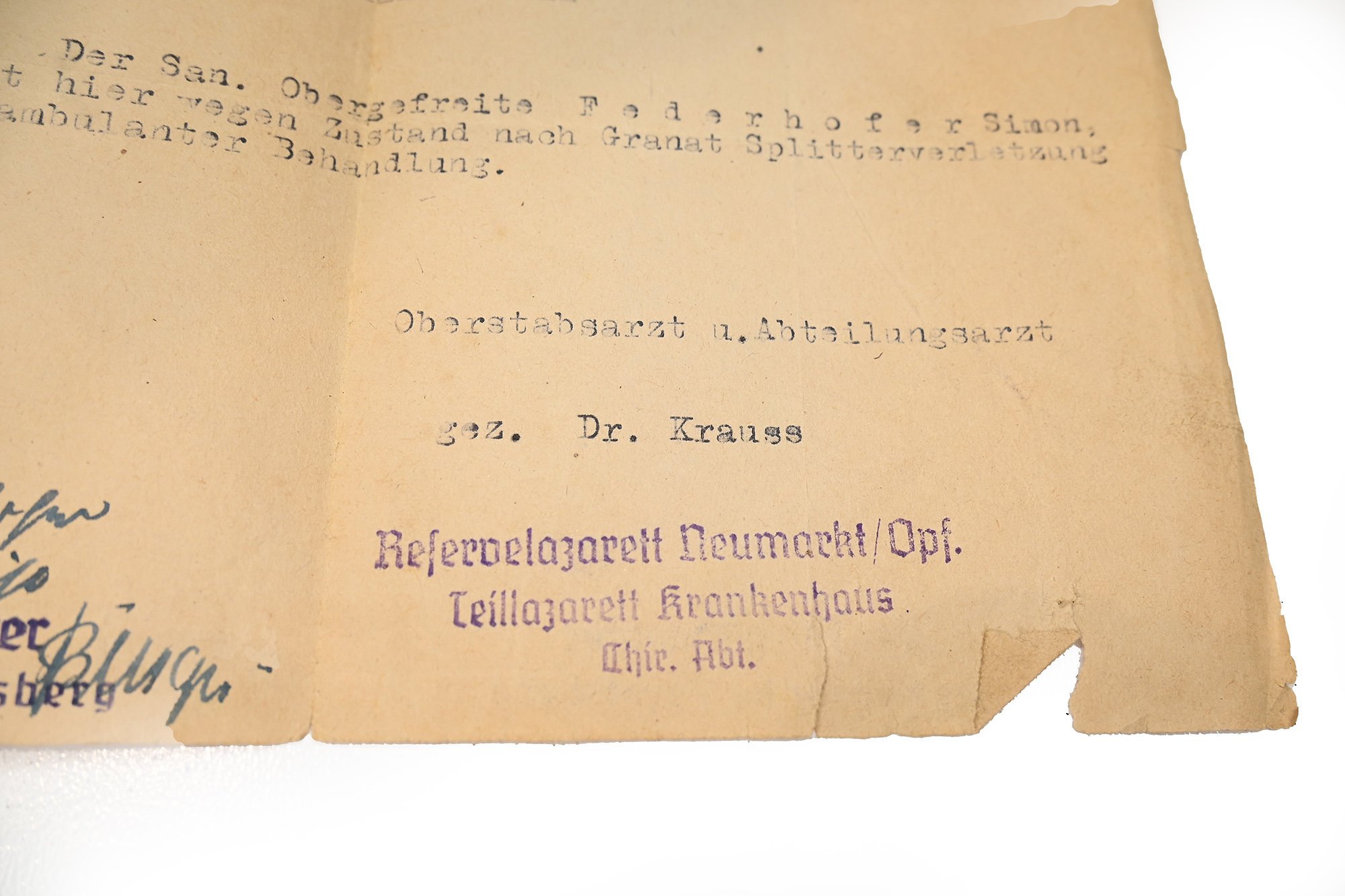 soldbuch simon federhofer sanitaiter