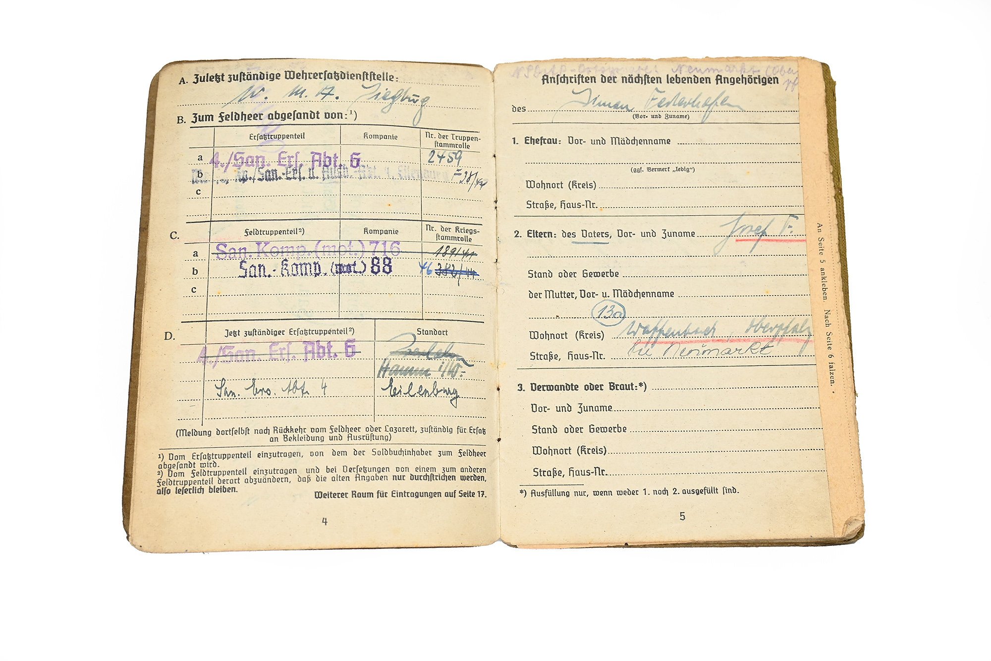 soldbuch simon federhofer sanitaiter