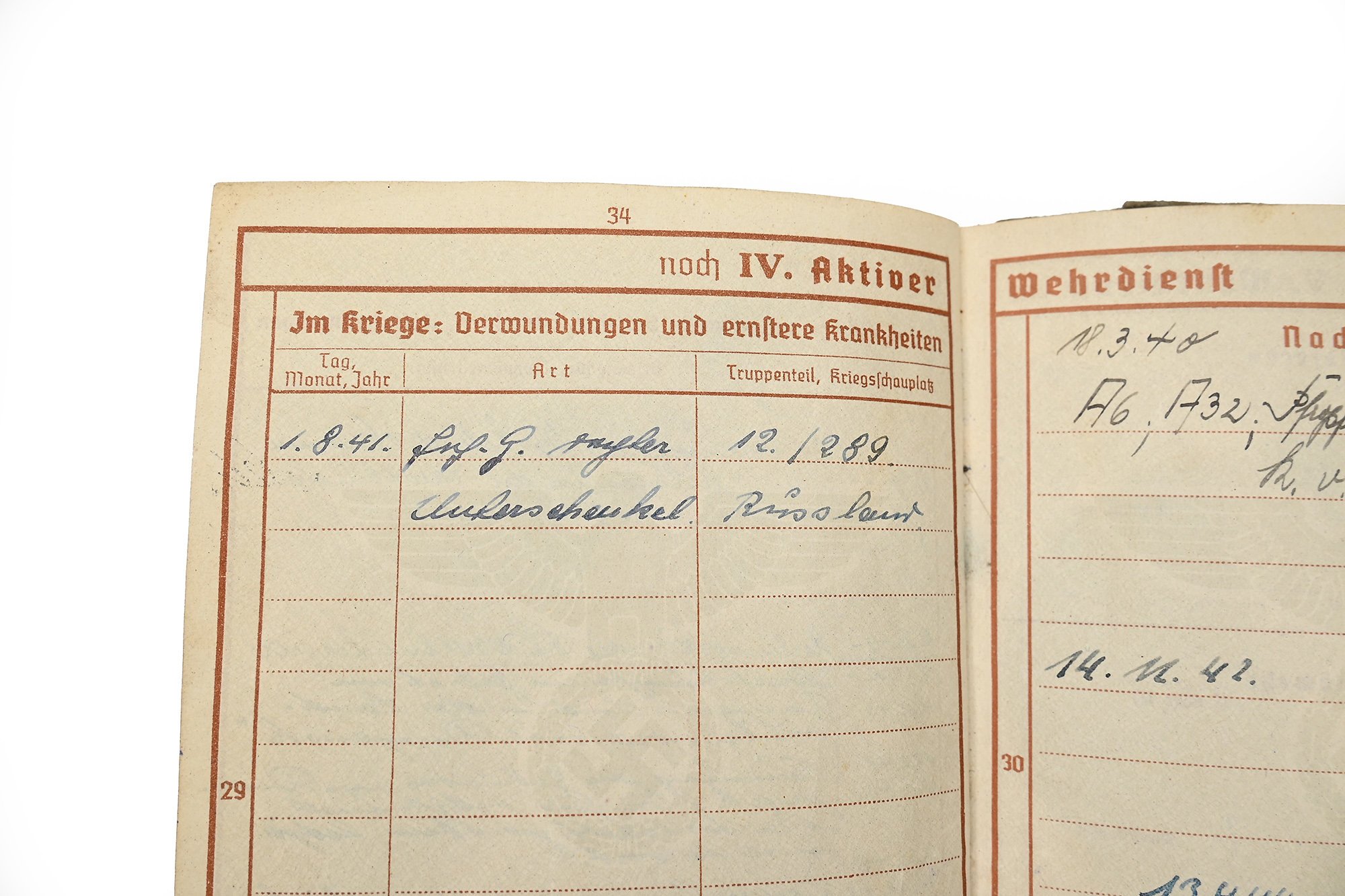 wehrpass georg zollhofer (mg34) demjansk,eismemeerkuste