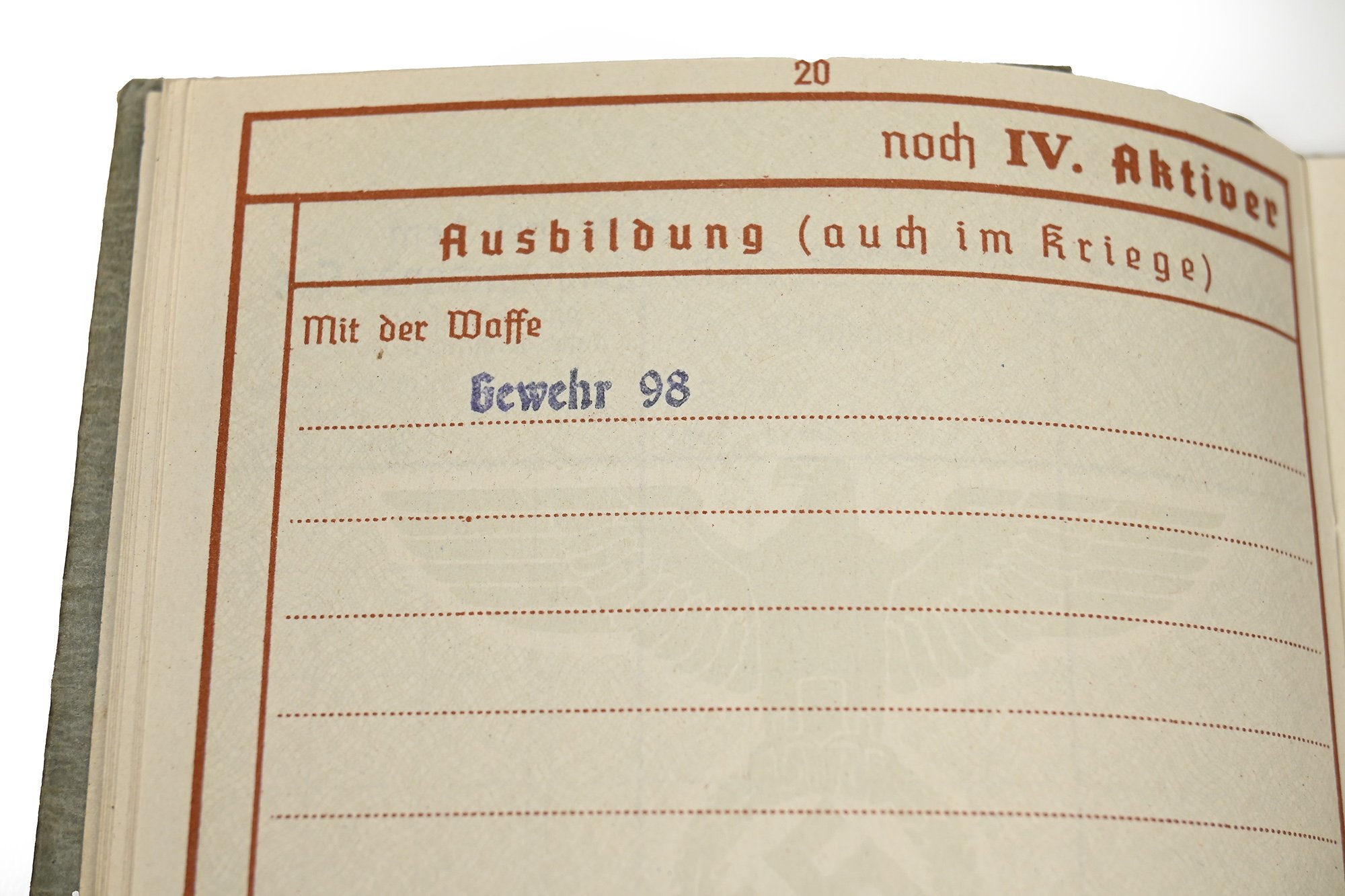 German Wehrpas Rudolf Zimmerman