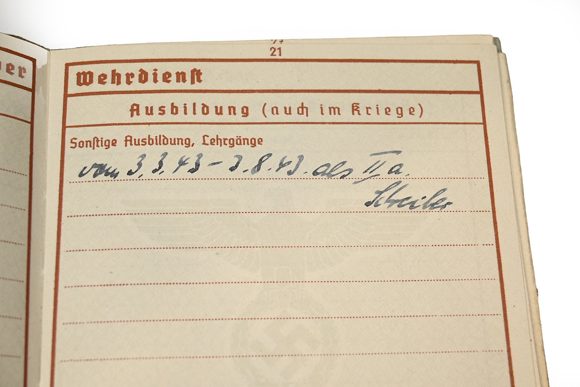 German Wehrpas Rudolf Zimmerman
