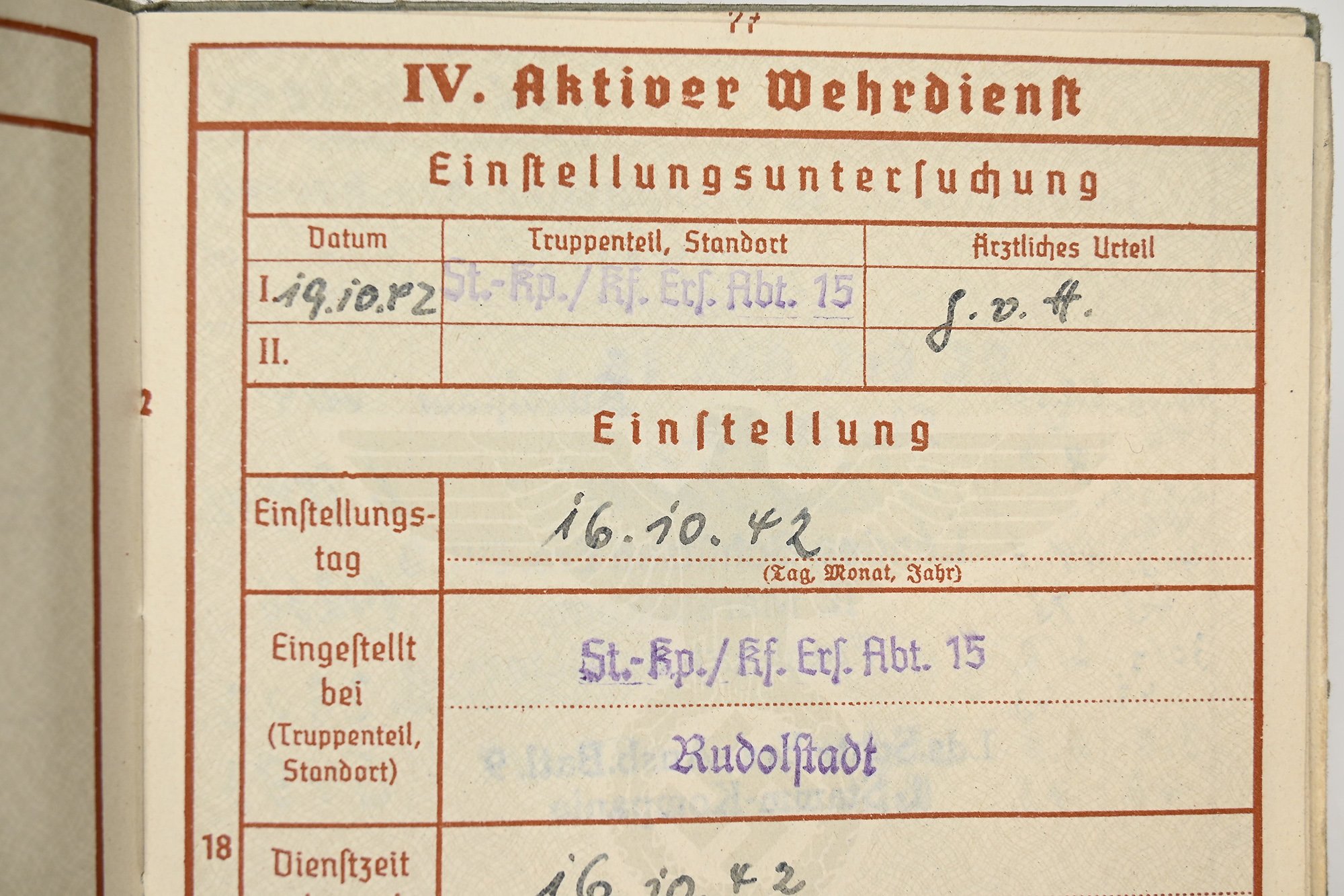 German Wehrpas Rudolf Zimmerman