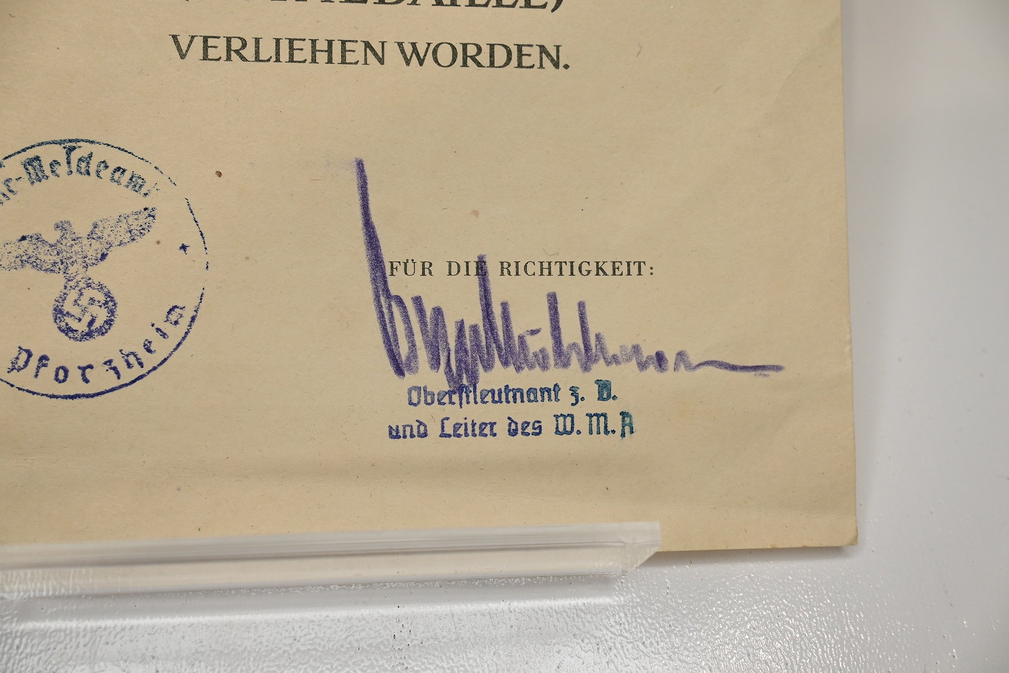 East medal certificate