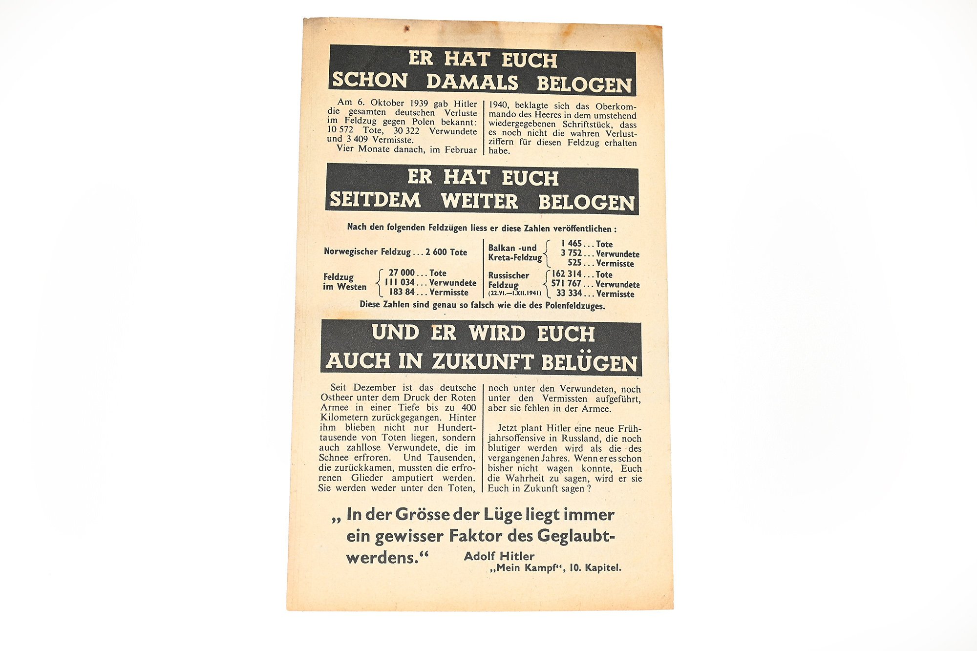 Allied propaganda pamphlet
