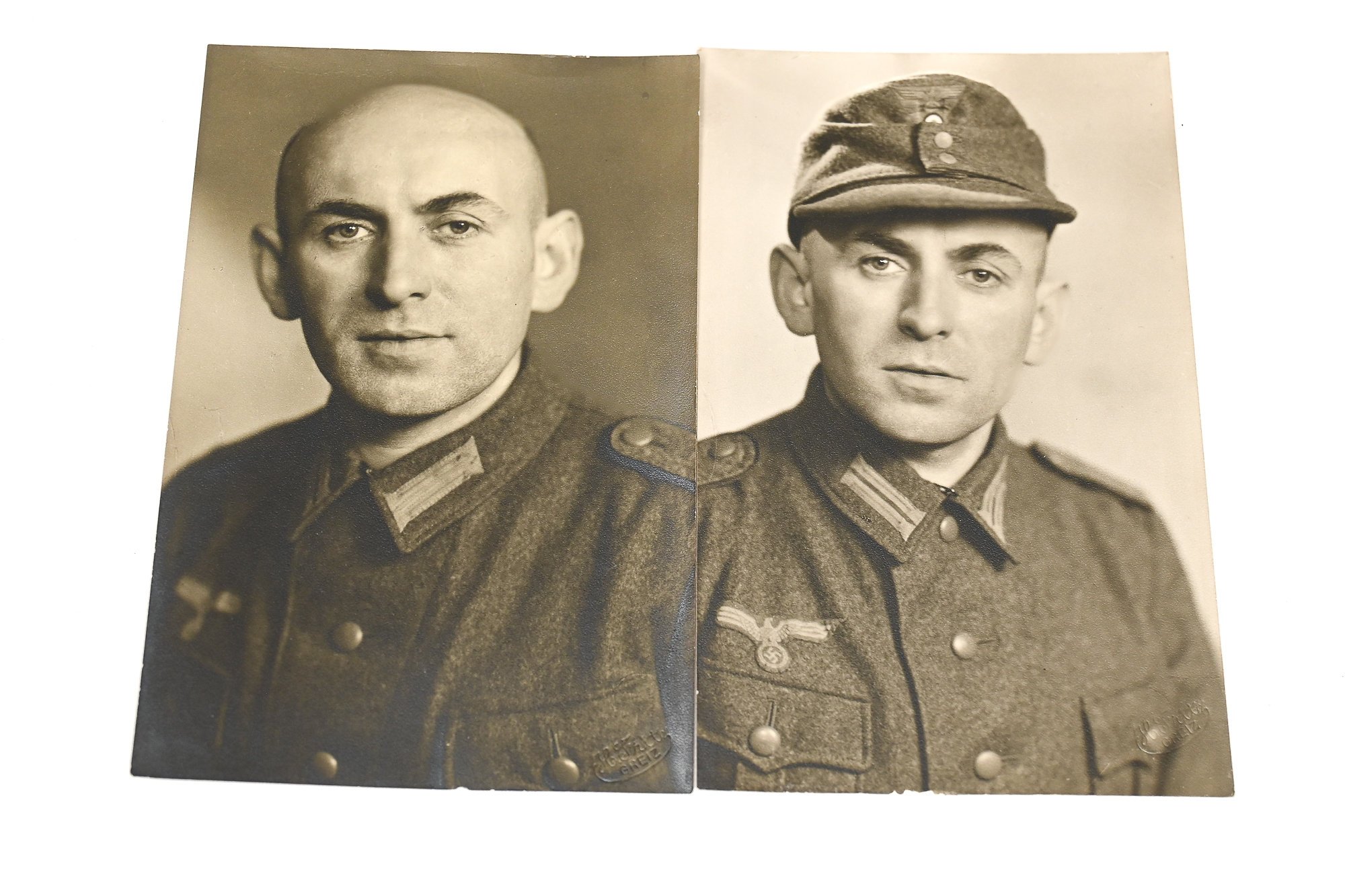 2 postcards of the same person