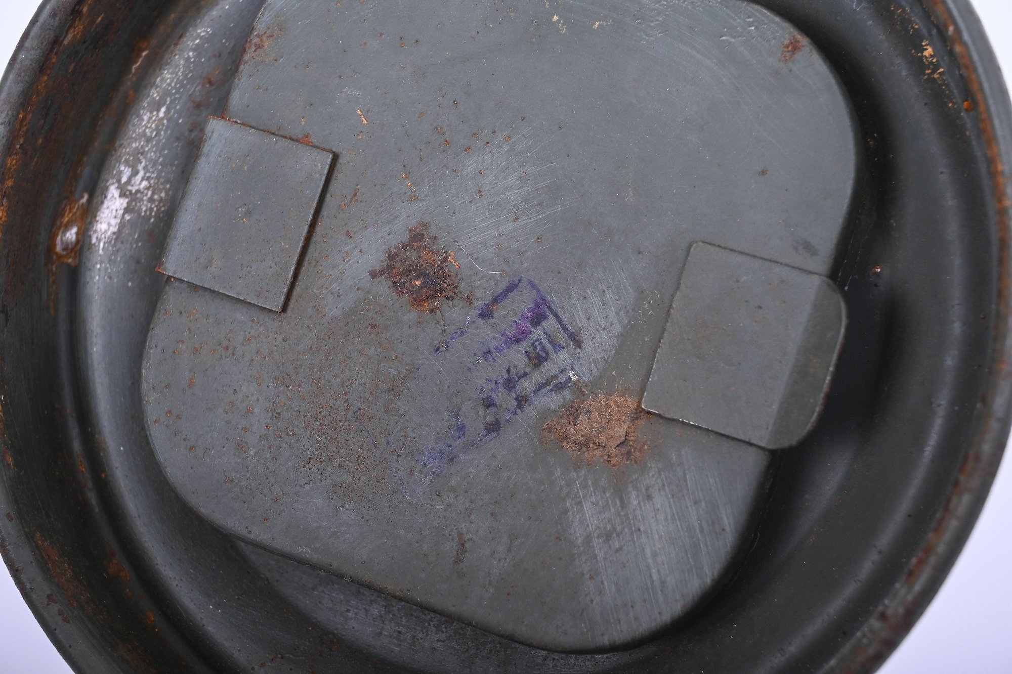 German early gas mask canister