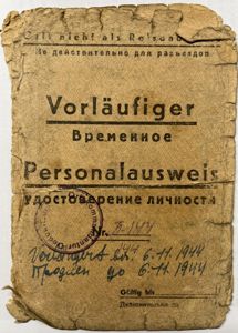 'Vollaufiger Personalausweis' (temporary I.D.) - Smuzow
