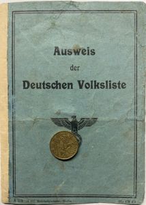 'Ausweis (I.D.) der Deutschen Volksliste' - Montei