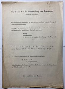 'Richtlinien' (guidelines) - 'Dienstpost' (service-post)