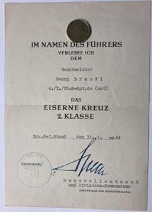 Citation - Luftwaffe - Flak Rgt.40 (mot) / 28.Jäger Div. - Brandl