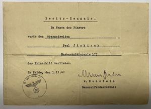 Citation - WH (Heer) - 73.Inf.Div. - Jäckisch