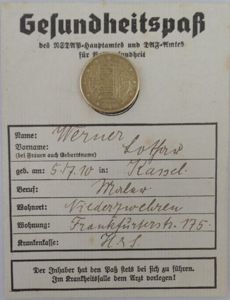 'Gesundheitspass' (health-record) N.S.D.A.P. - Werner