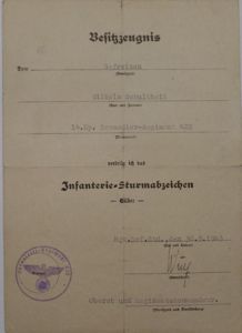 Citation - WH (Heer) - 126.Inf.Div. - Schultheiss
