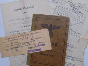 Soldbuch KM - 'Hafenschutzflotille Cherbourg' - Krüppel