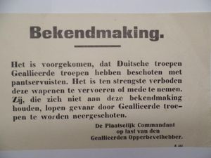 'Bekendmaking' (announcement) -1944,45