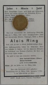 Deathcard - 'Fallschirmjäger' - Nettuno /Italy - Ring