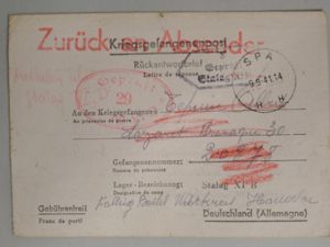 'Kriegsgefangenenpost' (POW post) - Spa - Cefrin