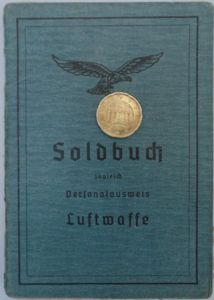Soldbuch - Luftwaffe - 'Flakgruppe Creil' - 'V1' - France ,Holland - Zoels