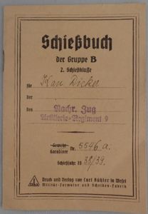 'Schiessbuch' (shooting record) - Dicker