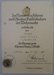 Citation - WH (Heer) - XXX.Armee Korps - Meyer