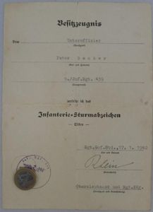 Citation - WH (Heer) - 134.Inf.Div. - Becker