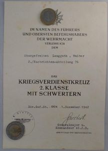 Citation - WH (Heer) - 46.Inf.Div. - Langguth