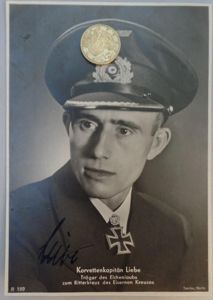 Photocard with period signature - KM - 'U 38' - Liebe
