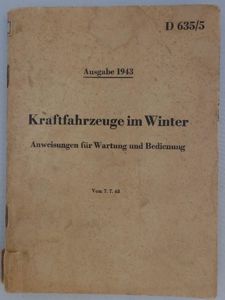 'Kraftfahrzeuge im Winter' (motor vehicles in winter) manual - 1943