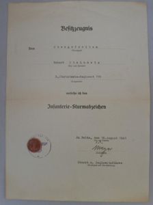 Citation - WH (Heer) - 73.Inf.Div. - Steinmetz